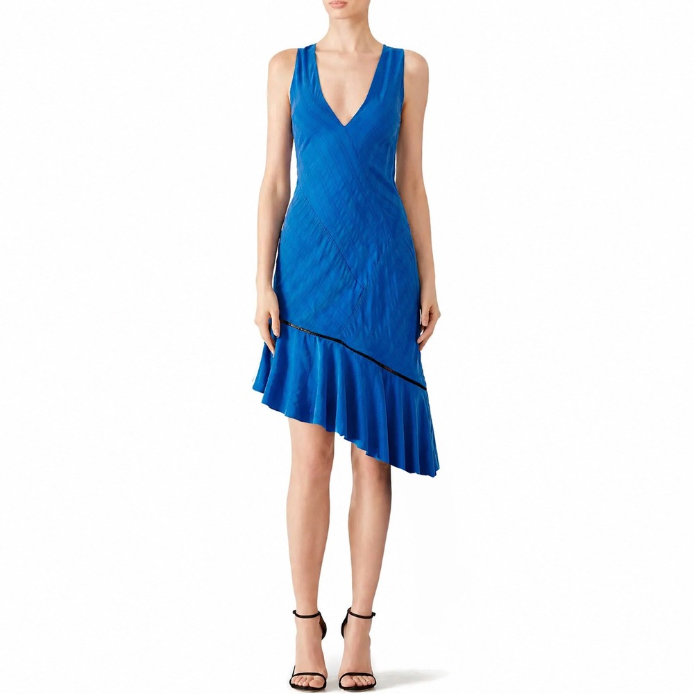 PRABAL GURUNG Azure Blue Ruffle Dress Size 2